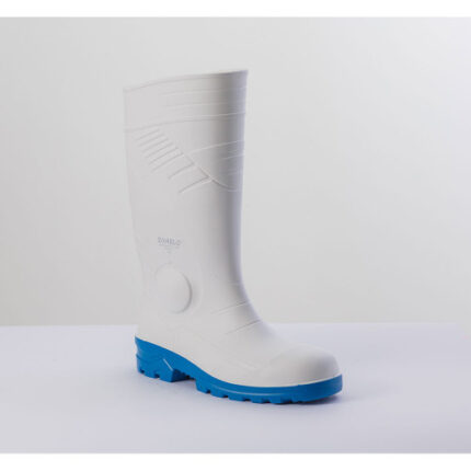 Cizme albe de protectie cu bombeu metalic, BleuAgro Dyablo S4