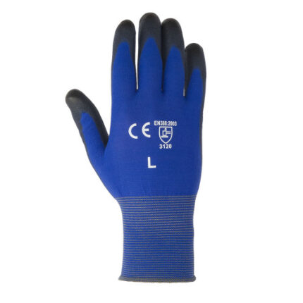 Manusi compatibile cu ecran tactil, de protectie, impregnate in poliuretan, Renania Blue Lite