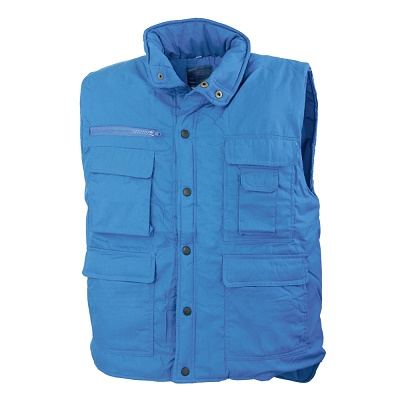 Vesta vatuita de iarna Renania Triton Blue, tercot, 80% poliester, 20% bumbac