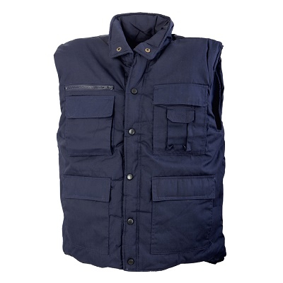 Vesta vatuita de iarna Renania Triton Blue, tercot, 80% poliester, 20% bumbac