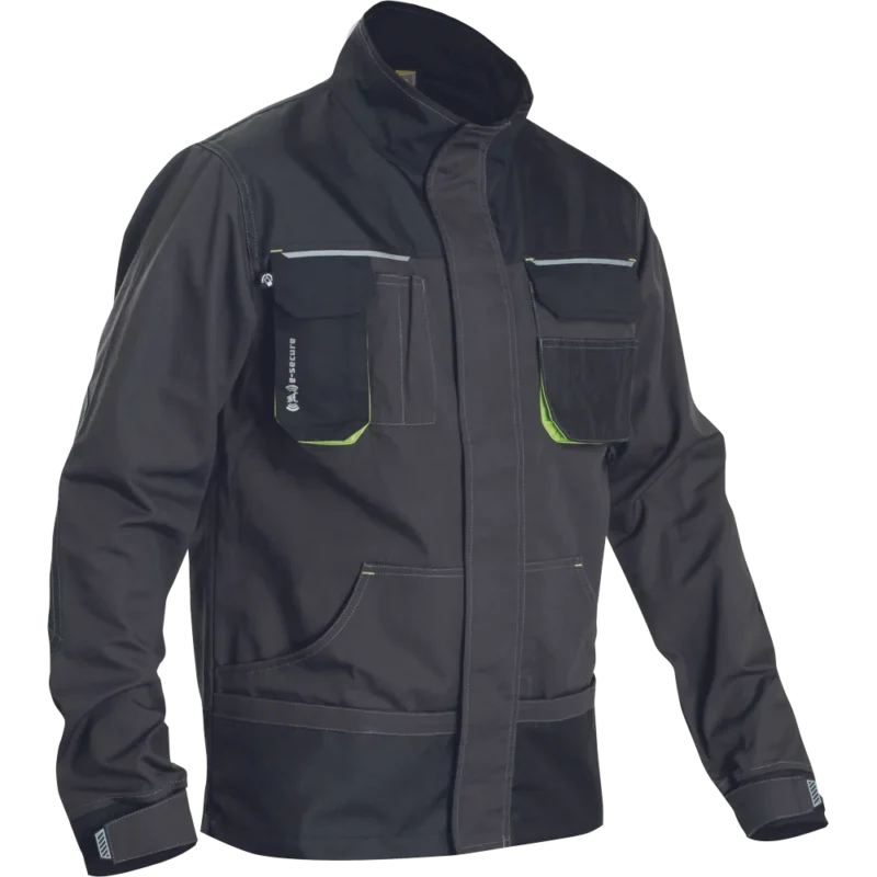 Jacheta de lucru antracit-lime, REUSEL GREENDALE