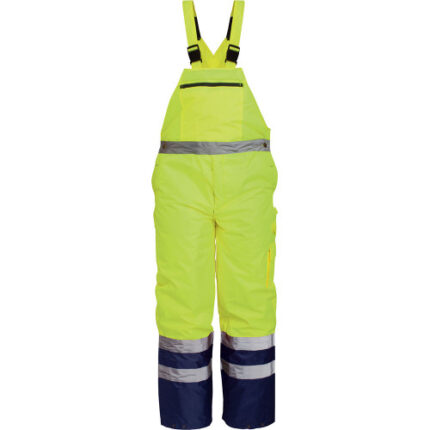 Pantaloni reflectorizanti cu pieptar de iarna Renania DENMARK, 100% PES Oxford