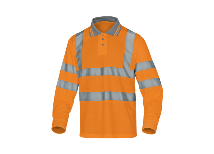 Tricou polo reflectorizant cu maneci lungi, Meteor - Delta Plus