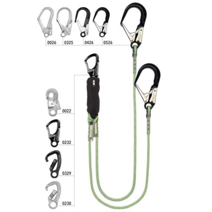 Mijloc de pozitionare alpinism utilitar Vertiqual GEKKO, L=2m, d=12mm, cu absorbitor de energie