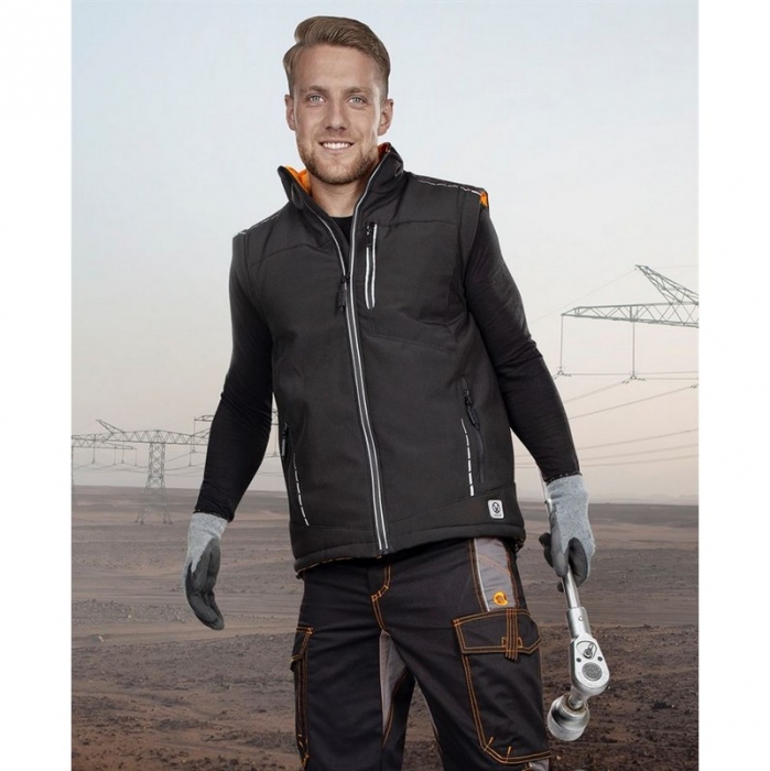 Vesta de iarna neagra softshell Ardon VISION WR, 100% poliester, 285g/mp Vesta de iarna neagra softshell Ardon VISION WR, 100% poliester, 285g/mp