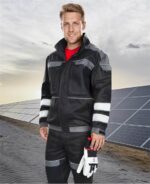 Jacheta de lucru neagra reflectorizantă, COOL TREND