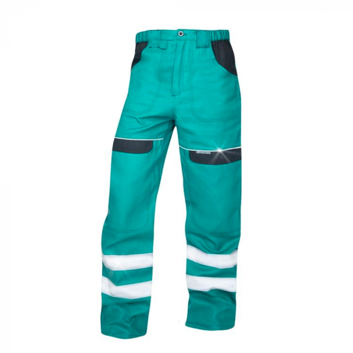 Pantaloni de lucru reflectorizanti in talie, verde, COOL TREND Pantaloni de lucru reflectorizanti in talie, verde, COOL TREND
