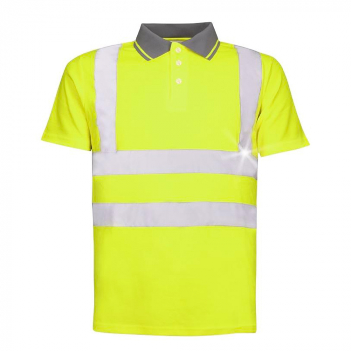 Tricou polo reflectorizant cu maneca scurta, Ardon REF 201 Tricou polo reflectorizant cu maneca scurta, Ardon REF 201