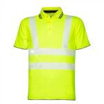 Tricou polo galben reflectorizant cu mânecă scurtă, Ardon Signal