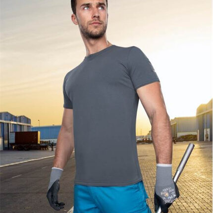 Tricou simplu barbati gri-închis cu maneca scurta, Ardon Trendy