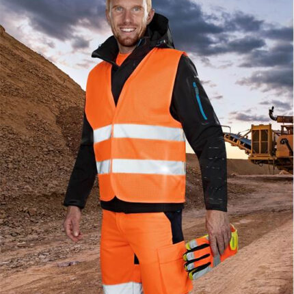 Vesta reflectorizanta semnalizare din plasa, portocaliu, Ardon BOLT