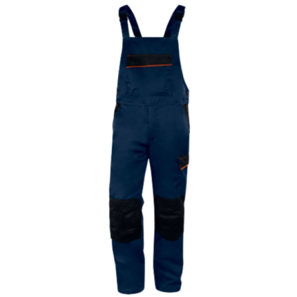 Pantaloni salopetă bleumarin din poliester și bumbac, 235 g/m², Delta Plus