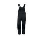 Pantaloni salopetă gri-închis din poliester și bumbac, 235 g/m², Delta Plus