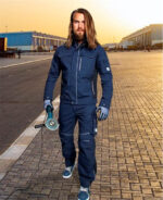Costum bleumarin cu pantaloni de lucru hidrofobizat, URBAN+