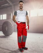 Set costum roșu cu pantaloni de lucru in talie, Ardon 2STRONG