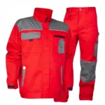 Set costum roșu cu pantaloni de lucru in talie, Ardon 2STRONG
