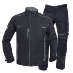 Costum negru cu pantaloni de lucru, hidrofobizat, URBAN+