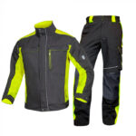 Set costum negru-galben cu pantaloni de lucru in talie, Ardon NEON