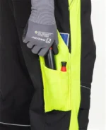 Set costum negru-galben cu pantaloni de lucru in talie, Ardon NEON