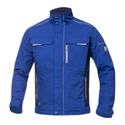 Set costum de lucru albastru hidrofobizat cu pantaloni cu pieptar, Ardon URBAN+