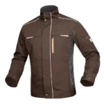 Set costum de lucru maro hidrofobizat cu pantaloni cu pieptar, Ardon URBAN+