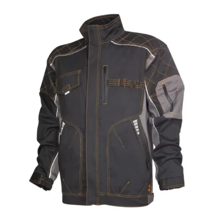 Set costum negru/gri cu pantaloni de lucru cu pieptar, Ardon VISION