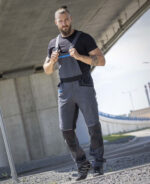 Costum salopetă gri-închis cu jachetă și pantaloni cu pieptar, Ardon 4XSTRETCH
