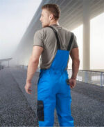 Set costum de lucru albastru-negru cu pantaloni cu pieptar, Ardon 4TECH