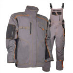 Set costum gri cu pantaloni de lucru cu pieptar, Ardon VISION