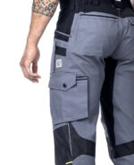 Pantaloni de lucru 98% bumbac gri cu pieptar, Ardon 4XSTRETCH