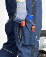 Pantaloni cu pieptar hidrofobizati bleumarin, de lucru Ardon URBAN+