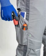 Pantaloni cu pieptar hidrofobizati gri, de lucru Ardon URBAN+