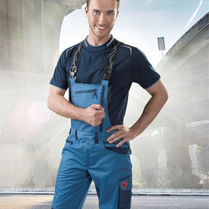 Pantaloni albaștri de lucru cu pieptar, Ardon R8ED