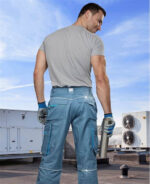 Pantaloni gri-deschis de lucru 65% poliester în talie, Ardon SUMMER