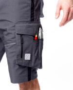 Pantaloni de lucru scurti gri-închis hidrofobizati, Ardon URBAN+