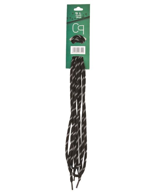 Șiret plat negru 110cm / 130 cm