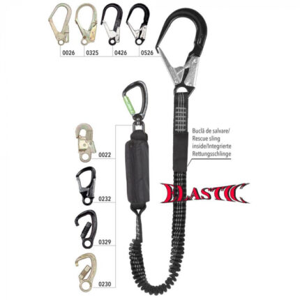 Mijloc de legatură cu 1.9 metri lungime, absorbitor energie, Vertiqual MAGNUM FLEX