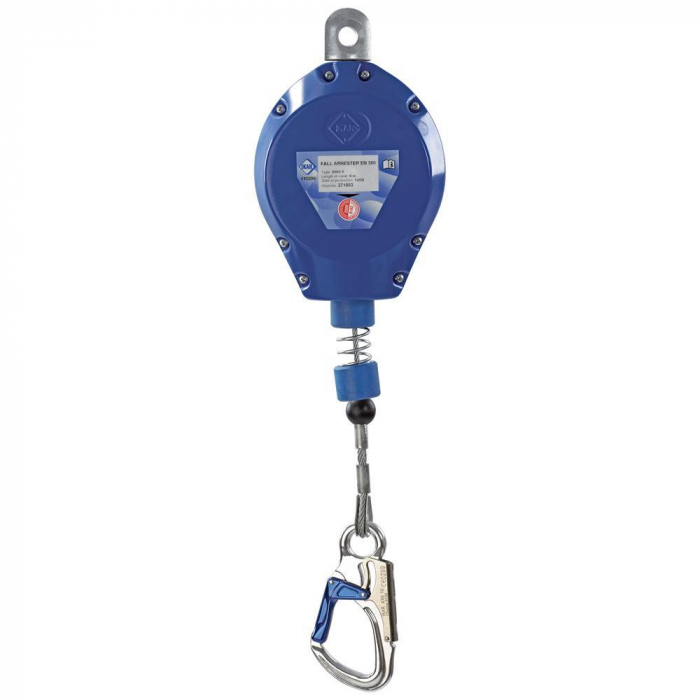 Opritor de cădere, cablu din oțel zincat, retractabil, 6-24 m, Vertiqual FLEXIBLE Opritor de cădere, cablu din oțel zincat, retractabil, 6-24 m, Vertiqual FLEXIBLE