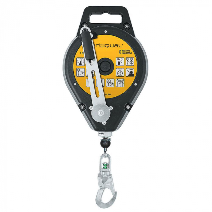 Opritor de cădere retractabil 25 m lungime, 4.7 mm d, Vertiqual R-CREW 300 Opritor de cădere retractabil 25 m lungime, 4.7 mm d, Vertiqual R-CREW 300