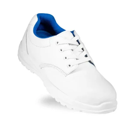 Pantofi de protectie albi Renania NEW BELLE S2 SR, cu bombeu metalic