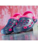Șlapi tip crocs femei roz-bleumarin ușori din material EVA, Ardon CROCS MARINE