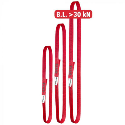 Buclă de ancorare roșie L= 60-200 cm, l=26 mm, Vertiqual LISKO