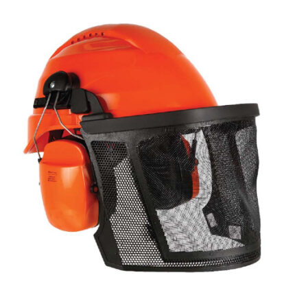 Cască de protecție cu antifoane și vizieră pentru domeniu forestier, Renania Rockman