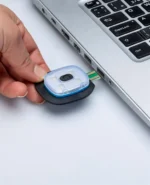 Fes portocaliu cu lanternă LED USB, Ardon BOAST