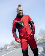 Jachetă de lucru roșie 98% bumbac, Ardon 4XSTRETCH