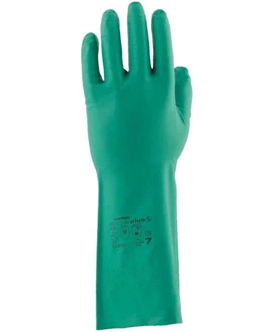 Mănuși de protecție antichimice nitril, grosime palmă 0.38mm, lungime 330mm, Ardon Semperplus