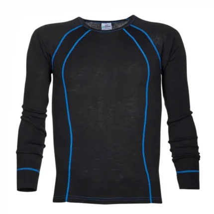 Tricou negru termic din lână merinos, Ardon NAVI