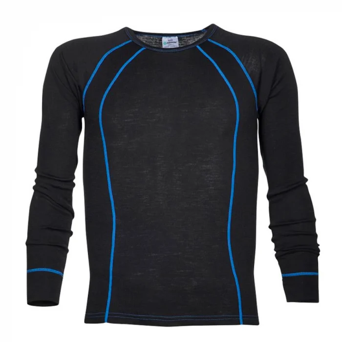Tricou negru termic din lână merinos, Ardon NAVI Tricou negru termic din lână merinos, Ardon NAVI